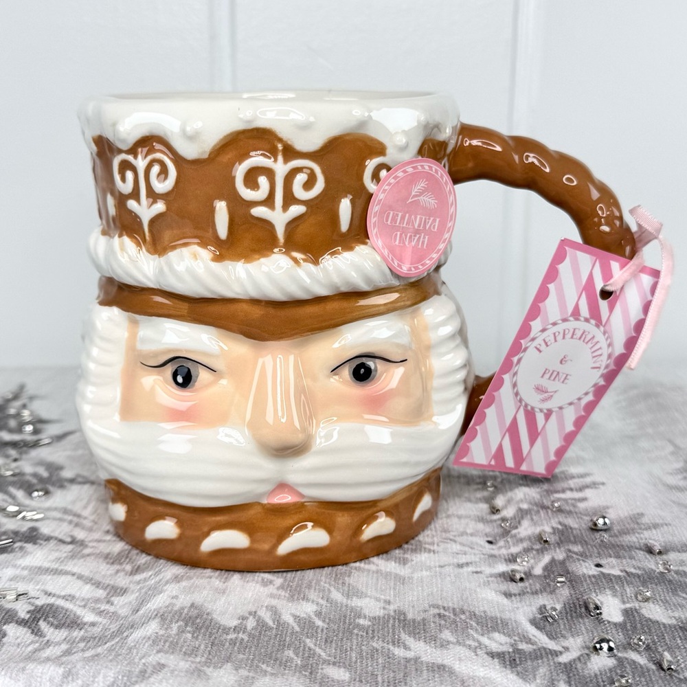 NEW Peppermint & Pine Gingerbread Nutcracker Christmas Mug